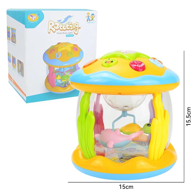 Baby Education Toy for Toddlers Kids Baby Toys 6 to 12 Months Musical Light Up Tummy Time Infant Toys Ocean Rotating Projector