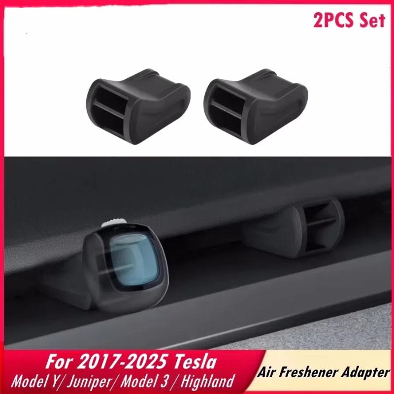 2PCS Air Freshener Adapters for 2017-2025 Tesla Model Y Juniper & Model 3 & 3 Highland Air Vent (Air Freshener Not Included)