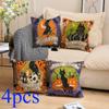 4 teile/satz Halloween Kissen Urlaub Hause Ornament Kissen Sofa Sofa Leinen Wurf Kissenbezug Ohne Kissen Kern