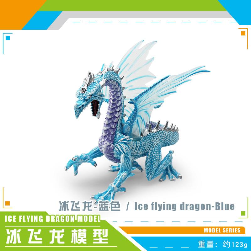 

Captivating Ice Green Dragon Model Exquisite Pvc Decorative Mythical Display Animal Blue Ice Dragon