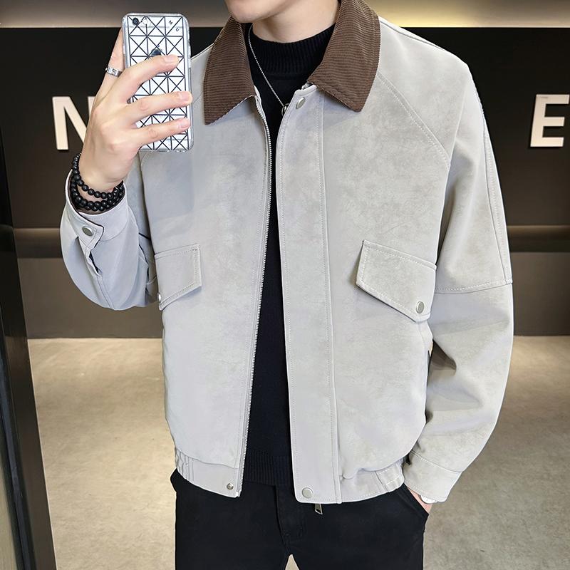 Leather Jacket Men's Motorcycle Style Fashionable Men's Jacket