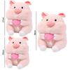 Fluffy Pig Holding Lollipop Plush Toys PP Cotton Stuffed Pig Plushie Doll  Birthday Parties