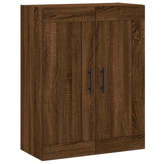 VidaXL Wall Cabinet Brown Oak 69.5x34x90 Cm Engineered Wood 830411