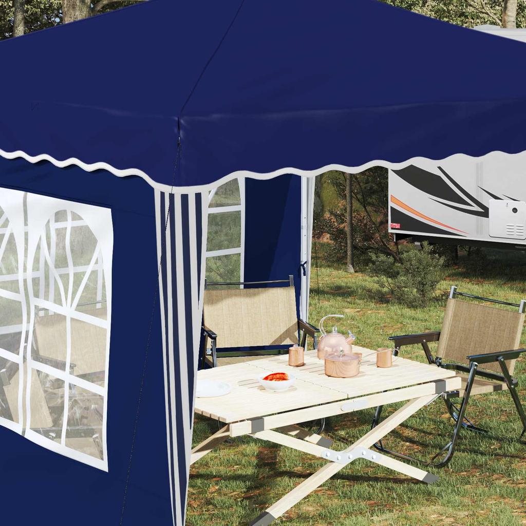 Pop Up Party Tent 288 X 288 X 245 Cm Blue Oxford Fabric
