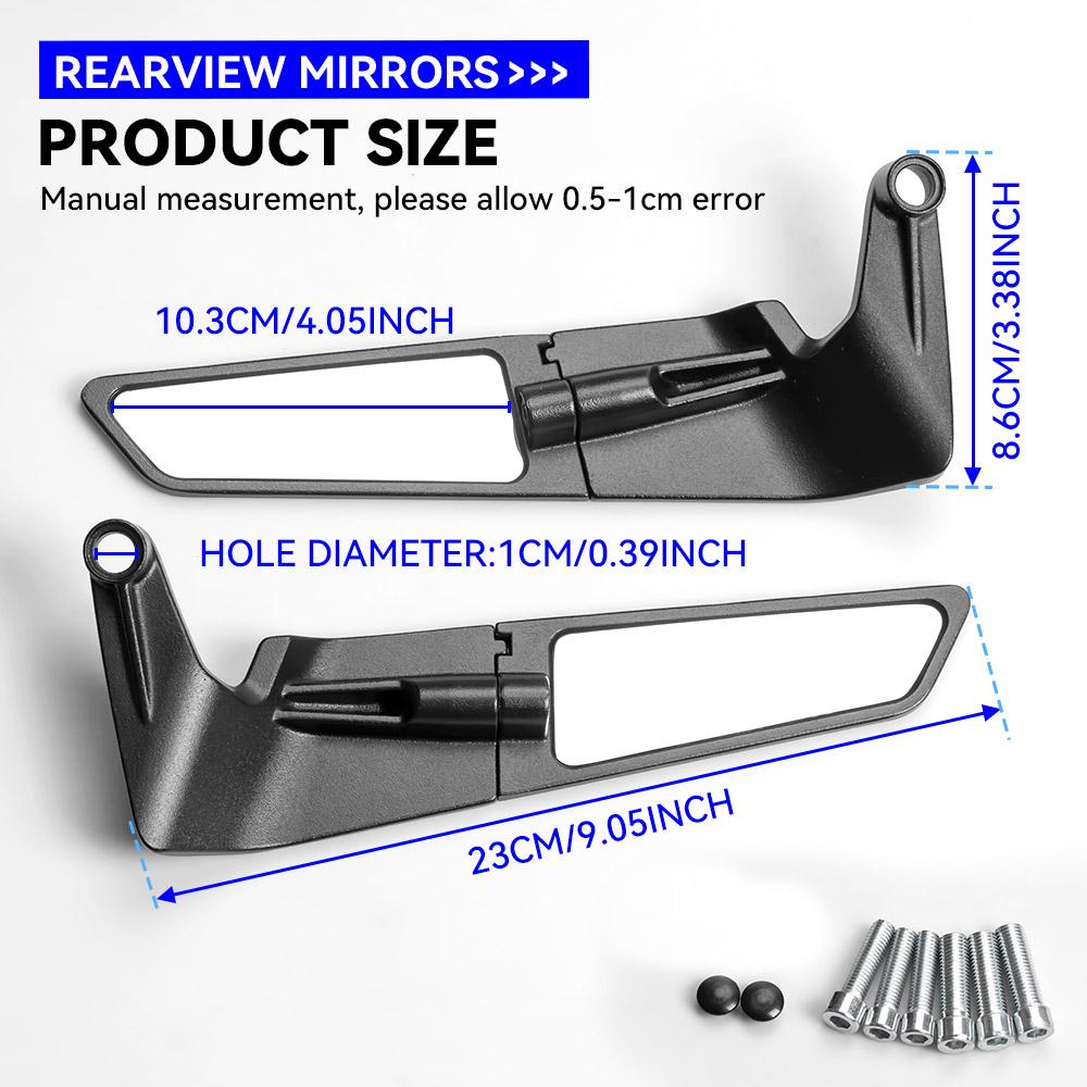 For CB 750 Hornet CB600F CB650F CB900 CB599 CB600 Hornet Motorcycle Wing Mirrors Rearview Rotating NEW Rearview Side Mirror