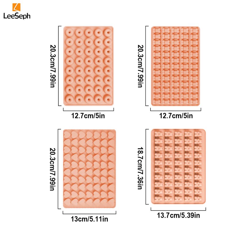 Silikon Godisform, Återanvändbar Mini Godis Gelé Kaka Cupcake Chokladform, Bakform för Jul, Tacksägelse, Nyår
