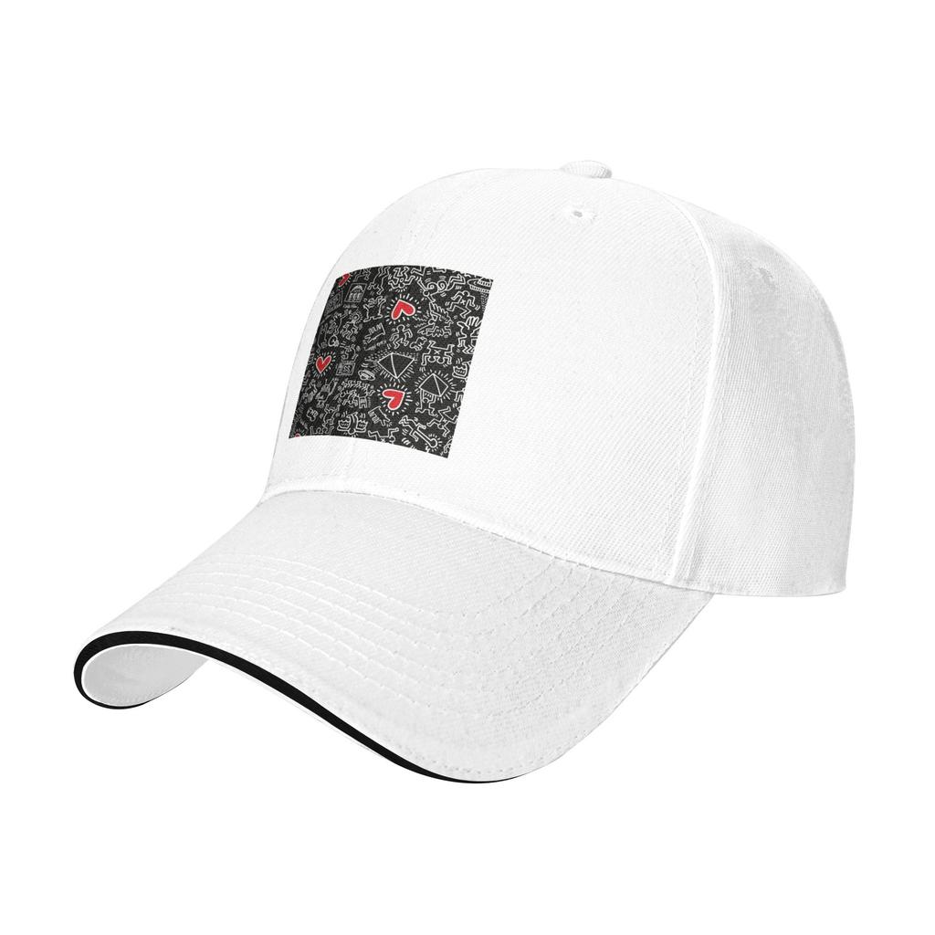Keith Harings Cap Casual Baseball Caps Adjustable Hat Hip Hop Summer Unisex Baseball Hats Customizable