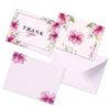 Clickedin Thank You Greeting Cards for Online Business, Attractive Floral Design, 12 Cards and Envelopes