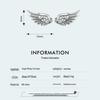 Silver Ziyun Original S925 Angel Wing Earrings with Inlaid Zircon - Unisex Retro Design.