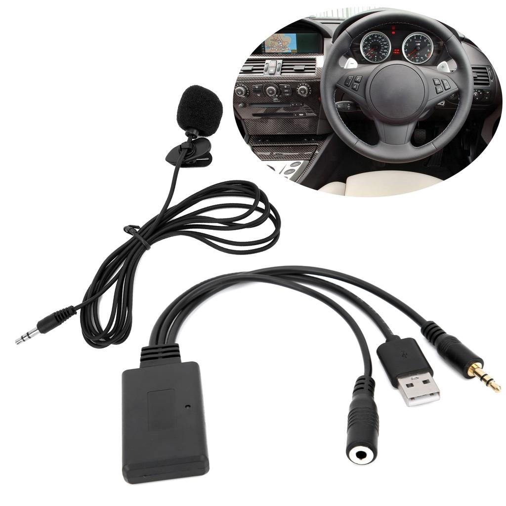 Microphone Adapter Auxiliary Audio Cable Stereo Bluetooth 5.0 Replacement for Z4 E60 E63 E64 E66 E81 E82 E70 E90