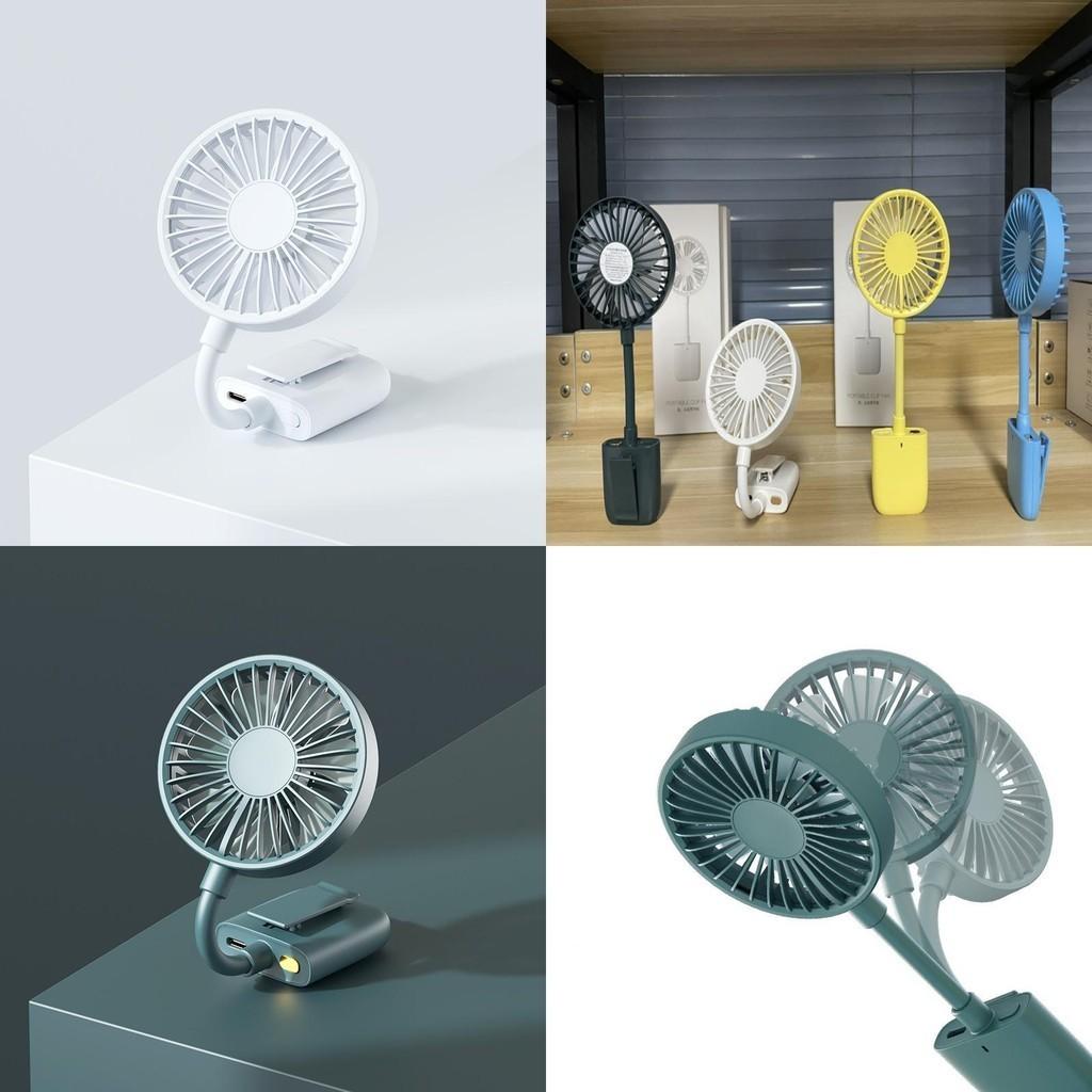 Mini Handheld Clip-on Fan With 3 Speed Levels Brushless Motor 1-3h Battery Life Cooling Function Green