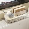 Sink countertop drainage rack  multifunctional kitchen dishcloth and sponge storage rack  countertop drainable storage rack