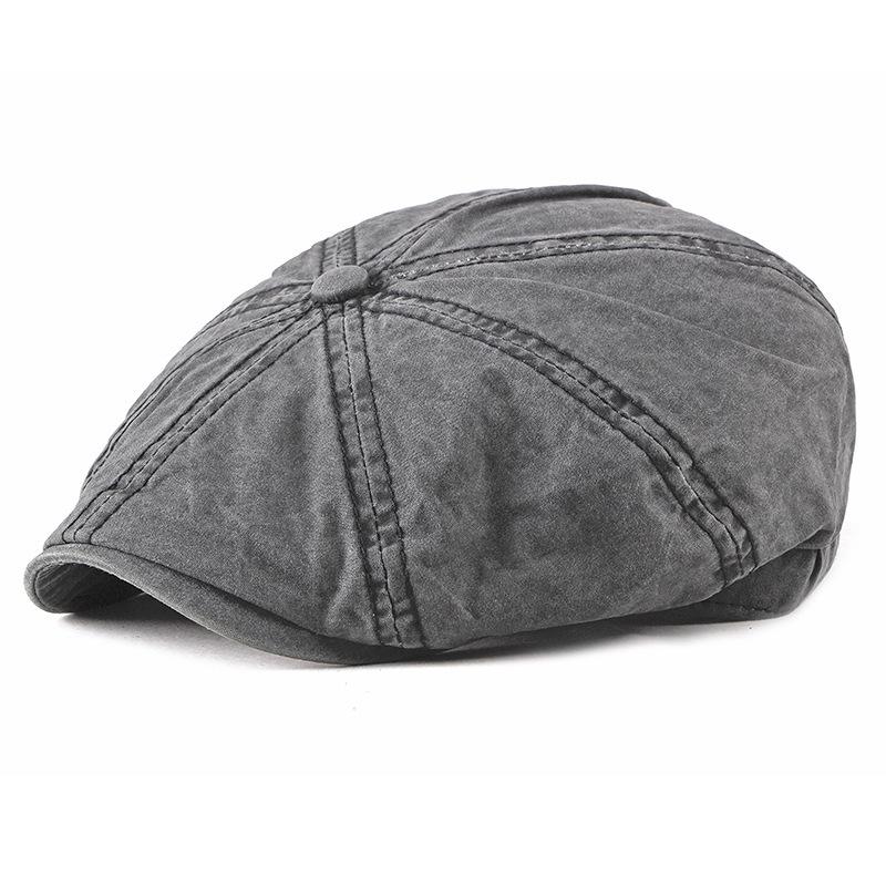 Unisex Vintage Cotton Duckbill Cap: Spring, Autumn & Winter Retro Solid Beret
