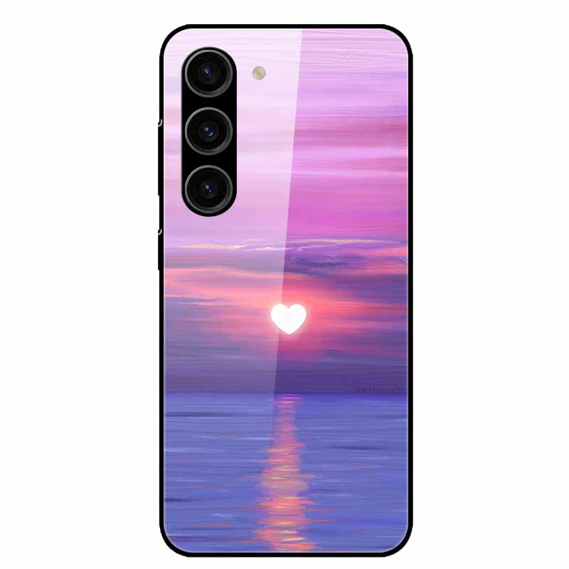 For Samsung Galaxy S25 Plus Case Tempered Glass Hard Phone Cover for Samsung S25 Ultra 5G Back Cases for GalaxyS25 S 25 S25Plus