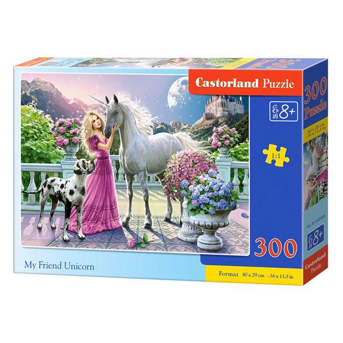 Puzzle 300 pièces mon amie la licorne - castorland - dessins animés et bd - enfant - a partir de 8 ans