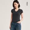 Tencel wool short-sleeved top is popular in women's summer, cool and bacteriostatic, with a small flying sleeve T-shirt inside.