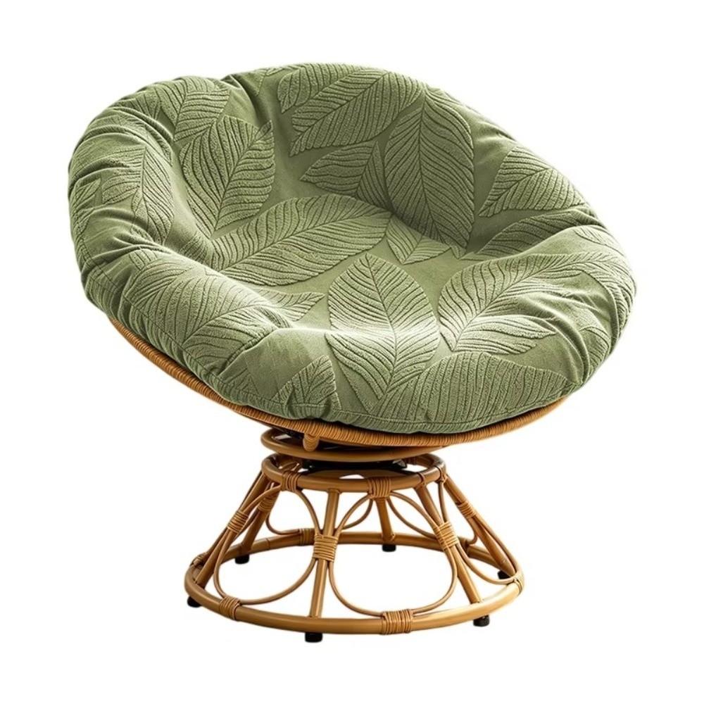 Stretch Jacquard Round Saucer Chair Slipcover Rattan Chair Cover Indoor Decoration