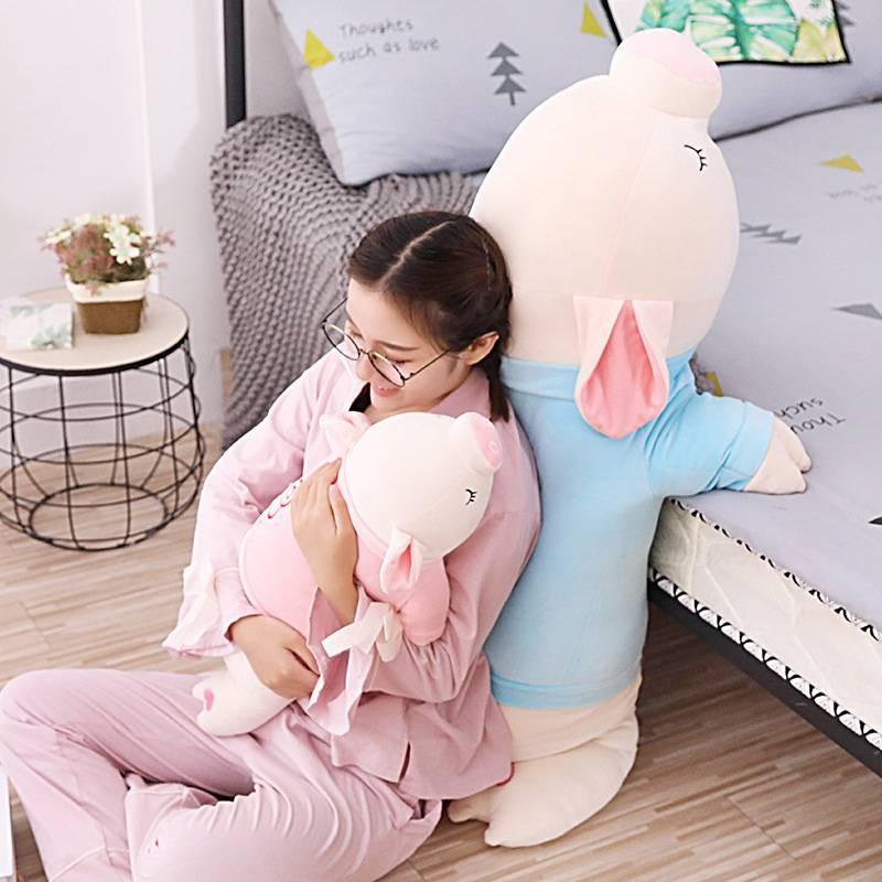 Adorable Large Plush Pig Toy With Soft Down Cotton Filling For Cozy Sleeping Companion