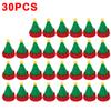 30/1Pcs Mini Santa Hats Christmas Wine Bottle Covers Lollipop Candy Hat Xmas Kids Gifts Navidad Party Table Dinner Decorations