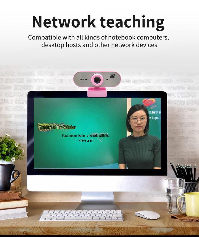 Kamera komputerowa HD2K 4K High Definition z mikrofonem do zajęć online