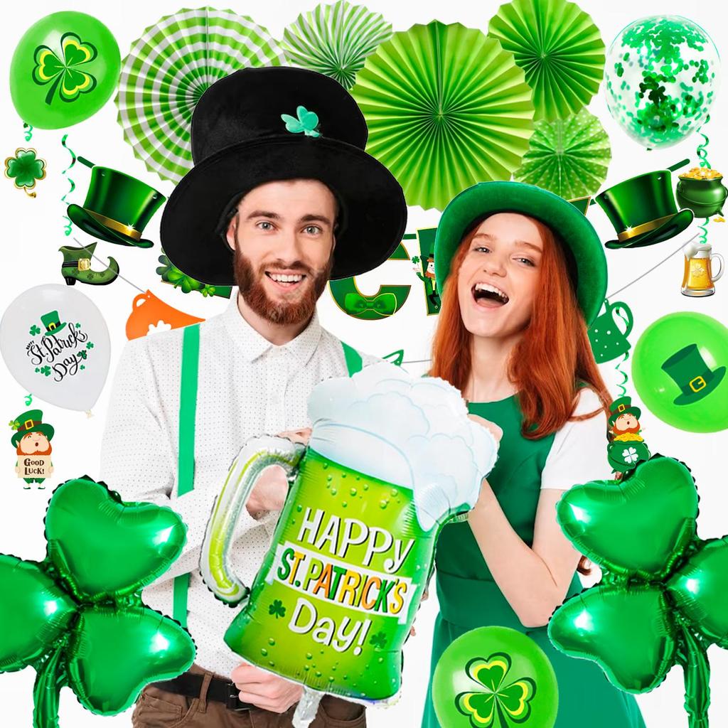 St Patricks Day Decoration,St Patrick's Day Party Decorations-St Patrick's Day Balloon Banner,St Patrick's Day Party Supplies&Irish Themed Party Decor