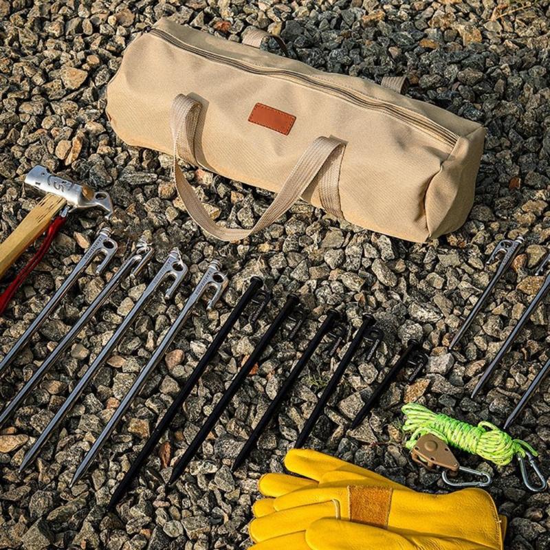 Tent Rod Storage Bag Waterproof Oxford Cloth Pouches Tent Accessory Organizers Container for Awnings Frame Canopy Rod