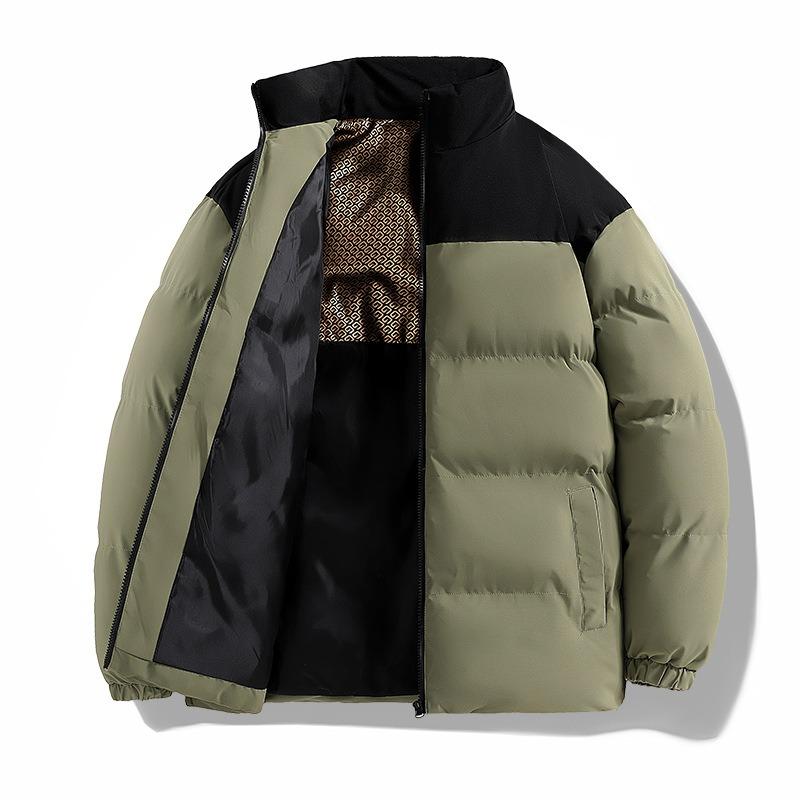 Outdoor down cotton-padded clothes for men and women green winter graphene cotton-padded clothes warm bread clothes jacket cotton-padded jacket tide