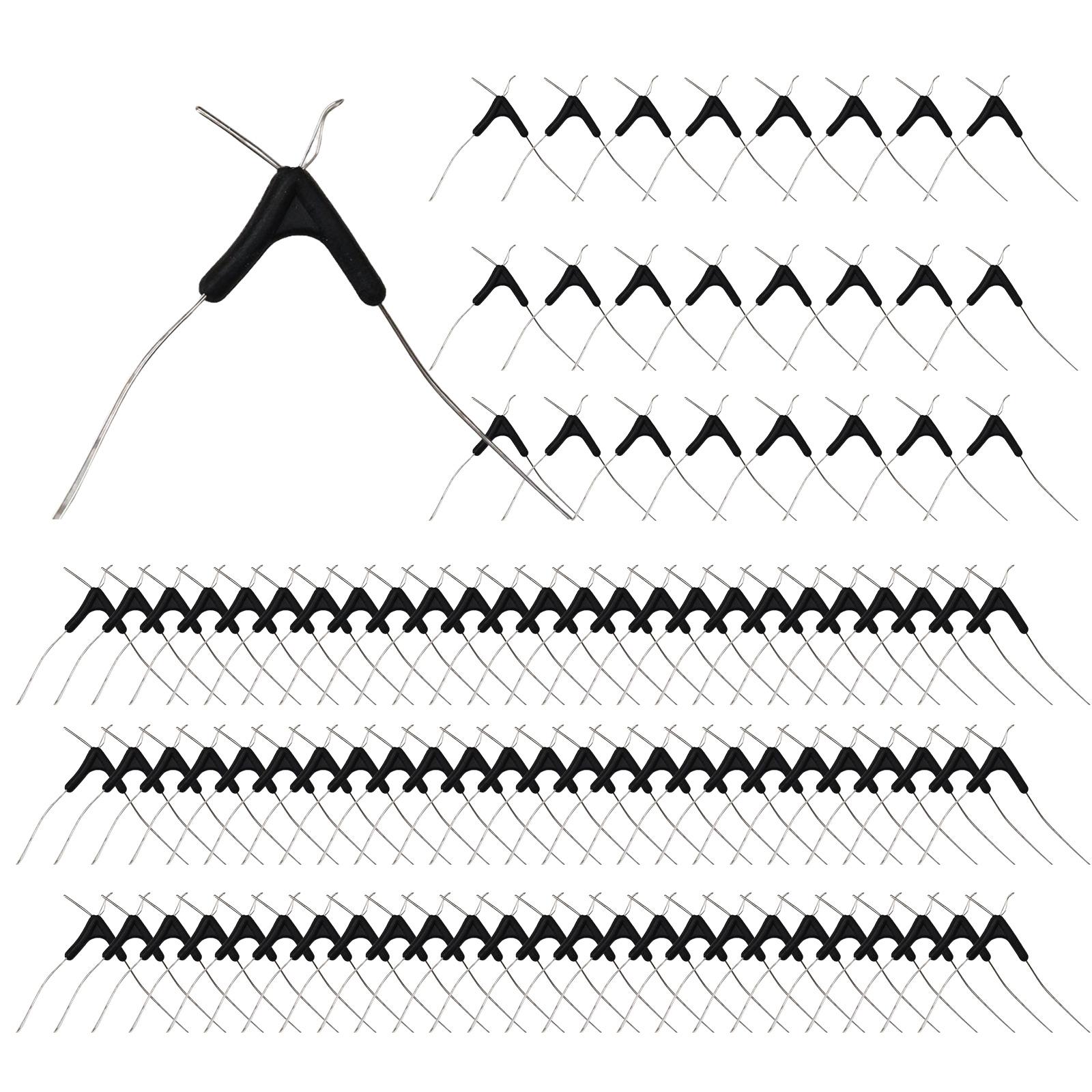 

100 шт. Рыболовные разветвители для поводка, Двойные крючки, Устройство-контактор, Стопорки для лески, Вертлюжок для лески, Инструмент для разветвления лески