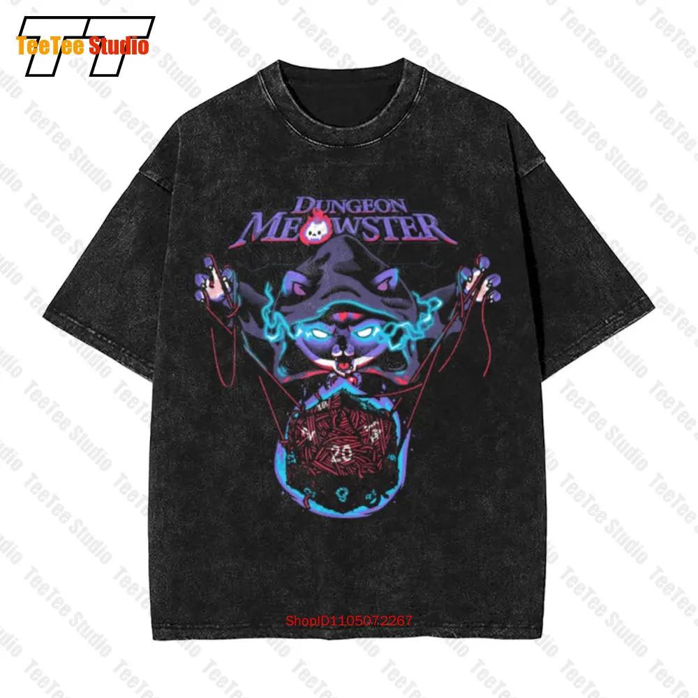 Dungeon Meowster Gamer Cat Tabletop Rpg Vintage Oversized TShirt YUV S