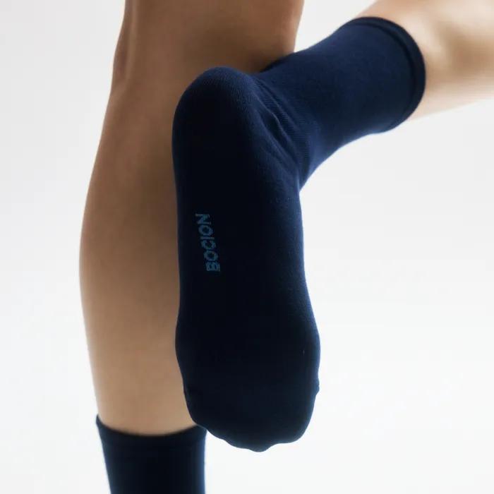 Dark Navy Solid Color Long Socks