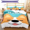 3pcs Custom Name Dog Bedding Set Duvet Cover Closure Includes 1 Duvet Cover & 2 Pillowcases, Soft and Comfortable for All Seasons.