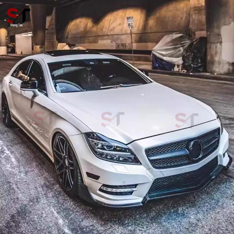 Mercedes CLS W218 Carbon Fiber Front Lip R Style Splitter Body Kit