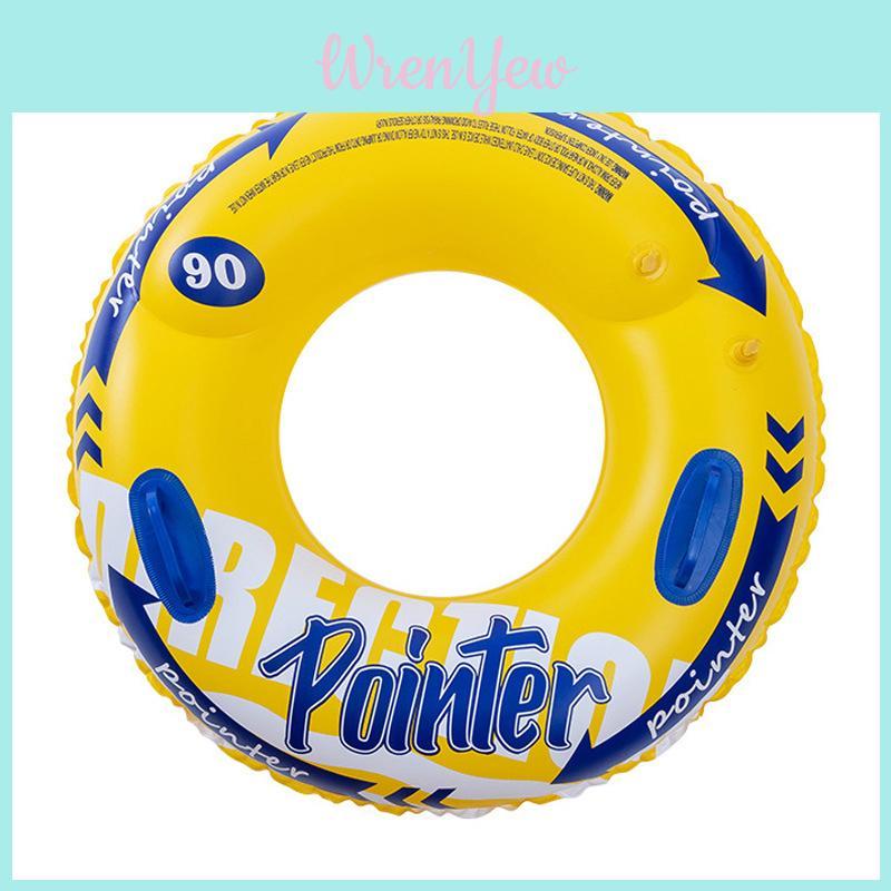 Adult Thickened Inflatable Swimming Ring With Handles Double Airbags Eco-friendly Pvc Material Suitable For Water Sports 90-120 Sizes