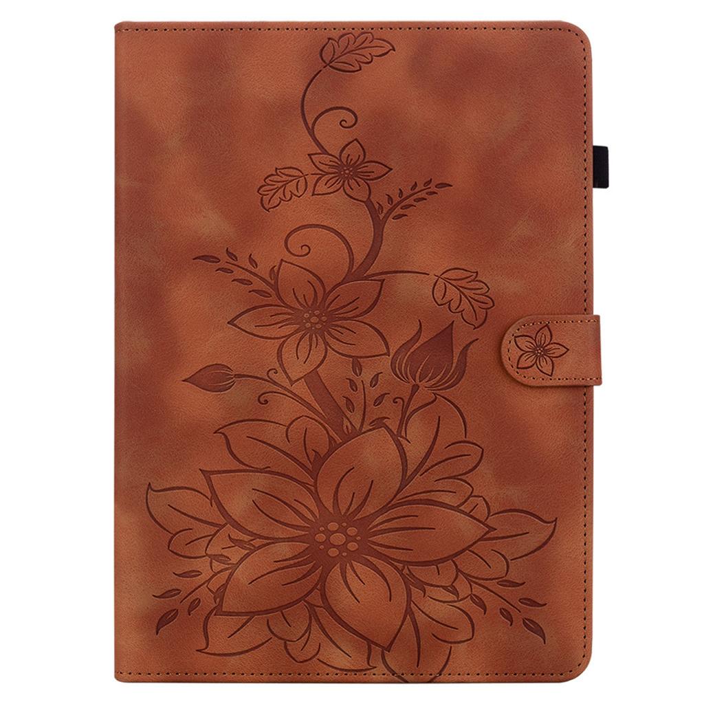 Für Honor Pad X8a Hülle Lilienblumen-Prägung Kartenfächer Leder Tablet-Hülle
