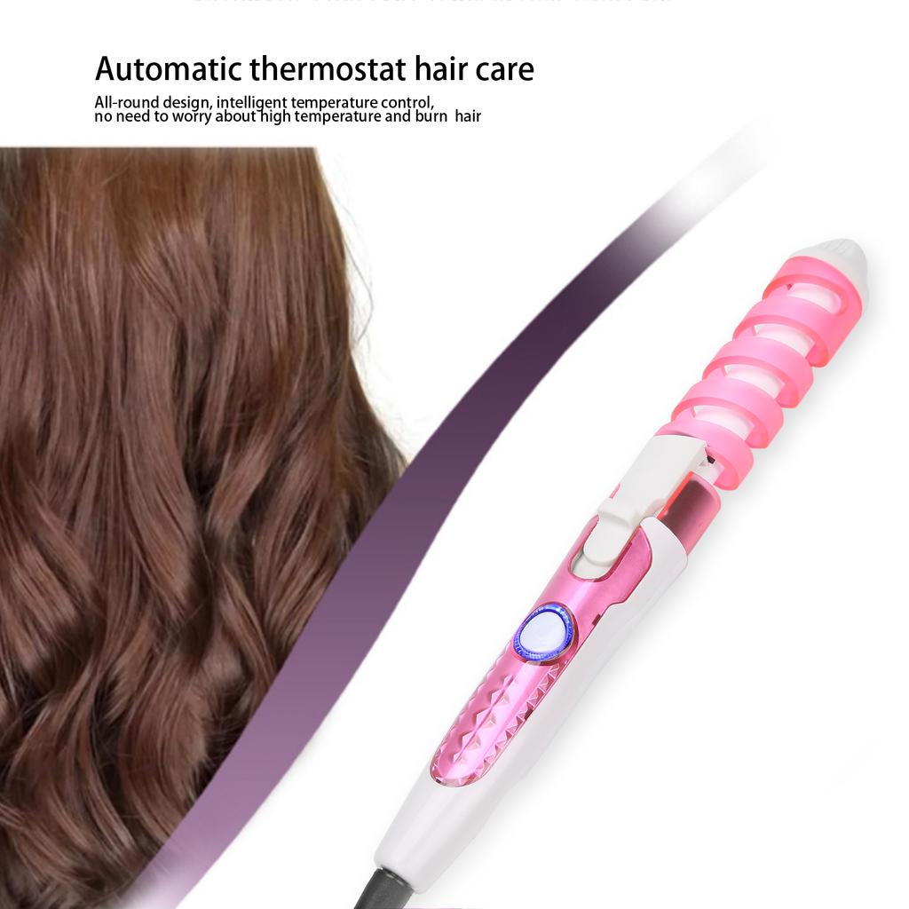 110‑240V Electric Hair Curler Electric Hair Curling Wand Spiral Hair Curler Curling Iron Hairstyling Tools Spiral Curling Wand