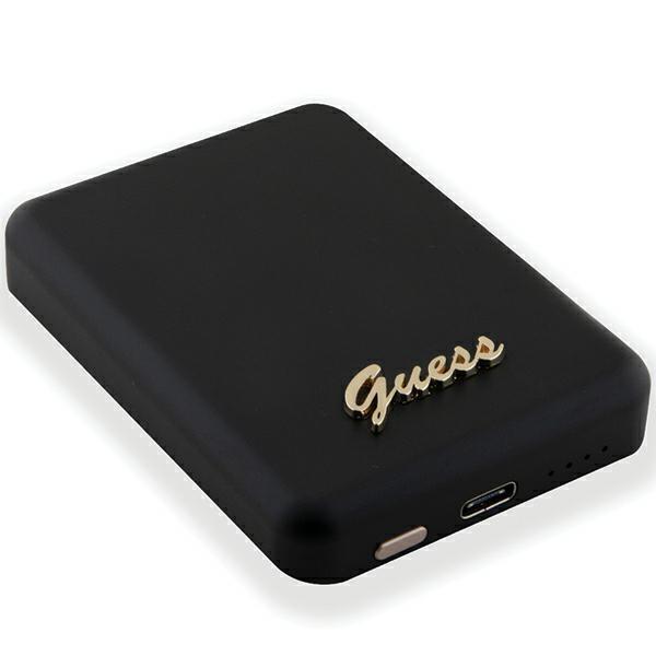 Powerbank indukcyjny 15W Guess MagSafe 5000mAh Czarny
