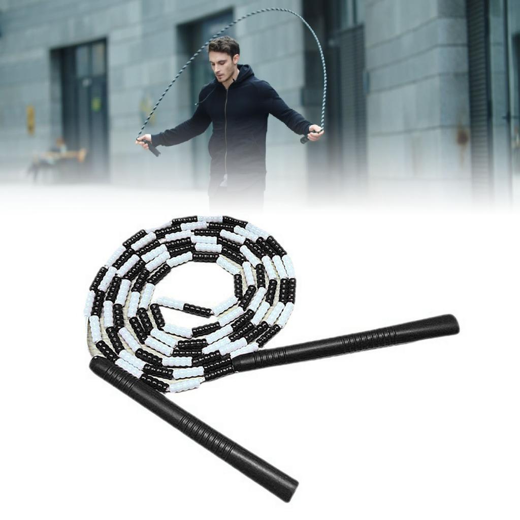 Jump Rope Plastic Flexible Adjustable Soft Wire Skipping Workout Training Tool for Home Gym Black