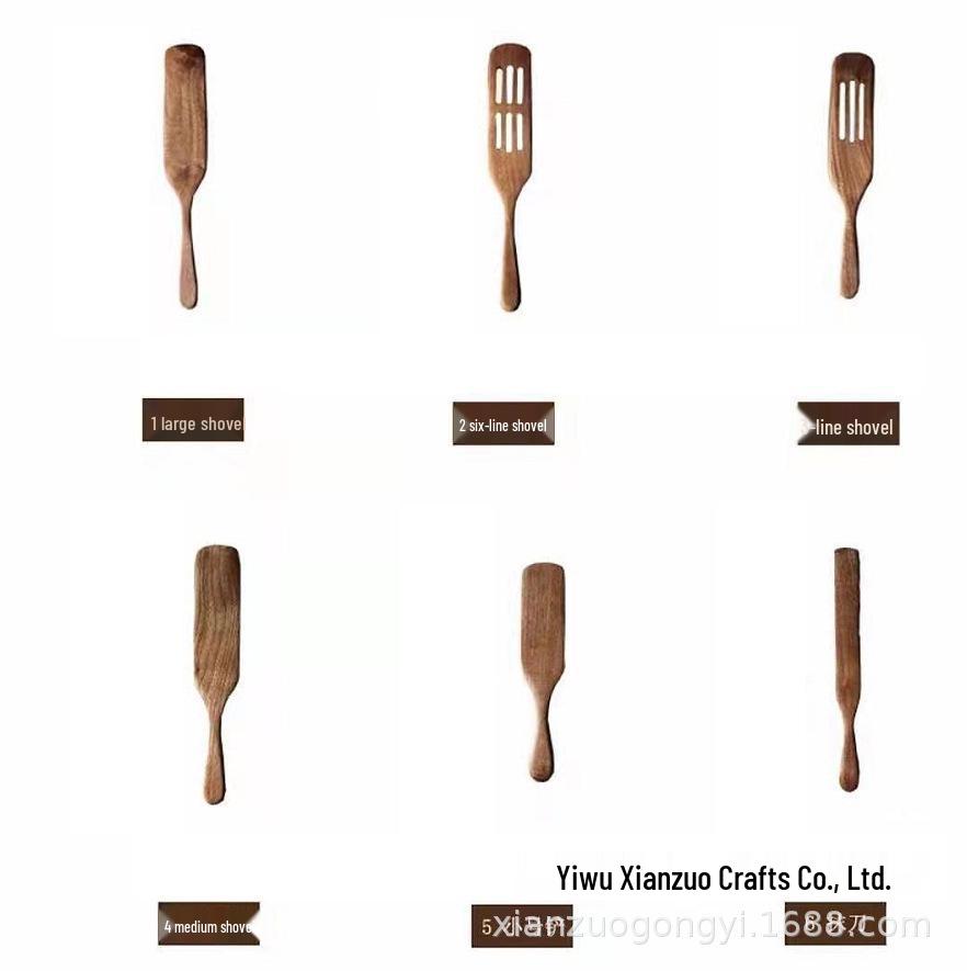 Teak Spatula 5-Piece Set: Pizza, Snack, Salad & Mixing Spoons