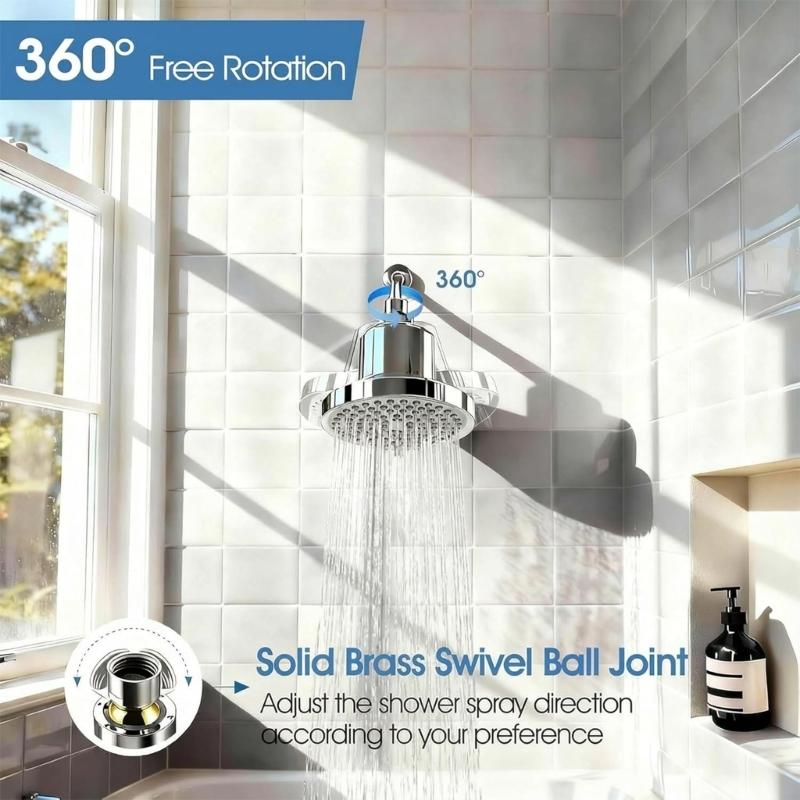7 Sprays Mode Regulable Angle Shower Head With Advanced 25 Level Filtration To Prevent Eczema Dry Skin
