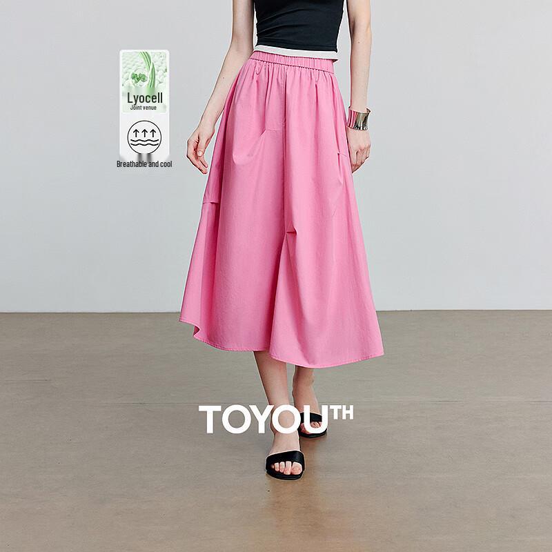 Women s Cool-Touch Lyocell Blend Pleated A-Line Skirt M