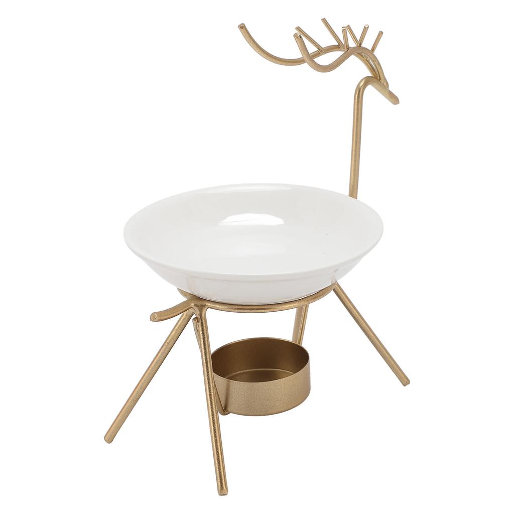 Ceramic Tealight Candle Holder Wax Melt Warmer Deer Shape Iron Home Decoration Vintage Essential Oil