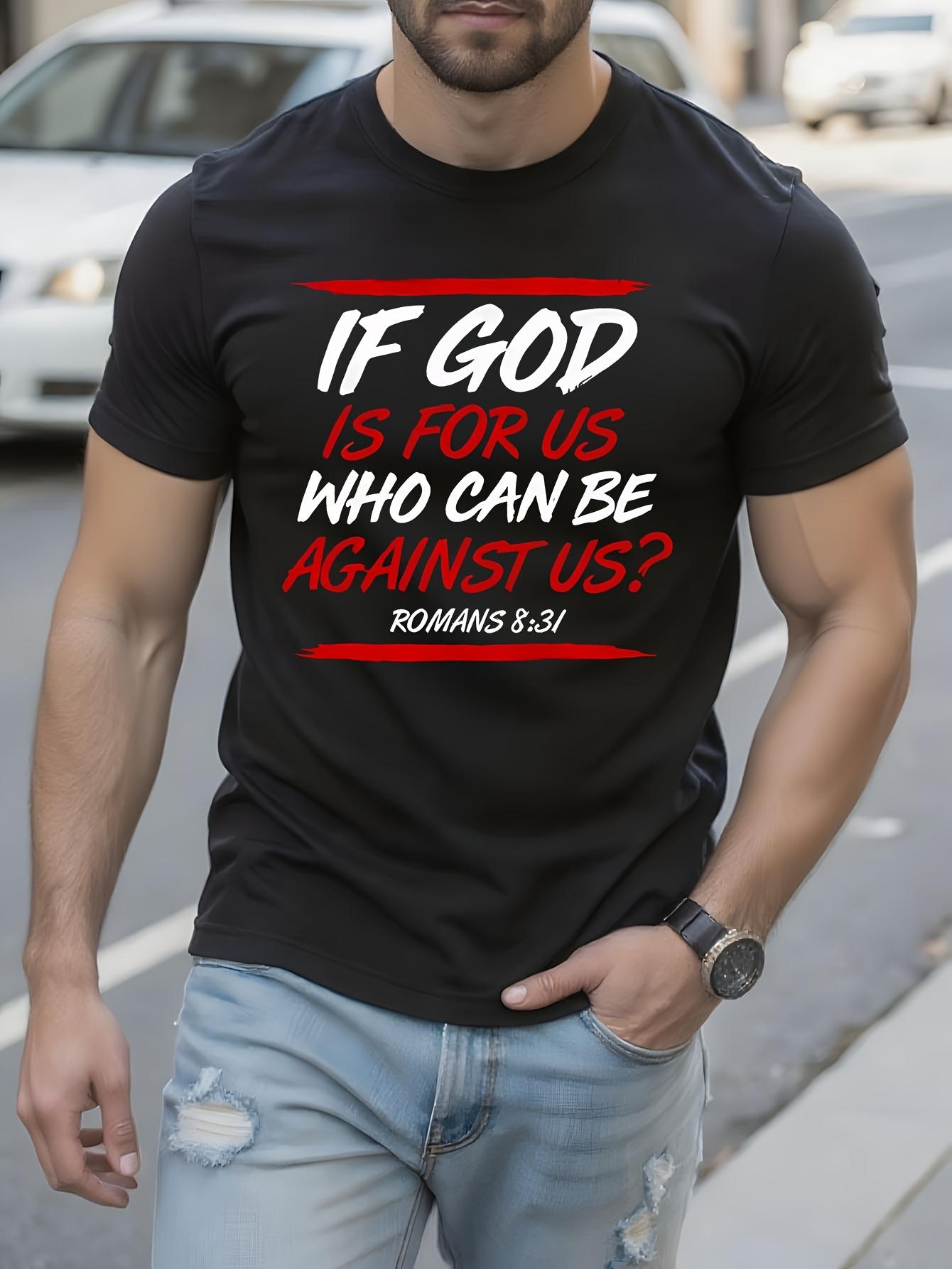 Faith-Inspired If God Is for Us Cotton Tshirt S
