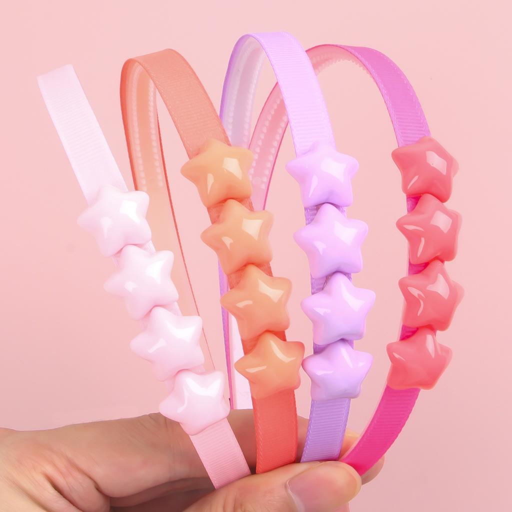 1 Stück Süße Mädchen Stern Stirnbänder Bonbonfarbe Sternförmige Haarreifen Zähne Stirnband Kinder Kinder Party Schule Haar Accessoires