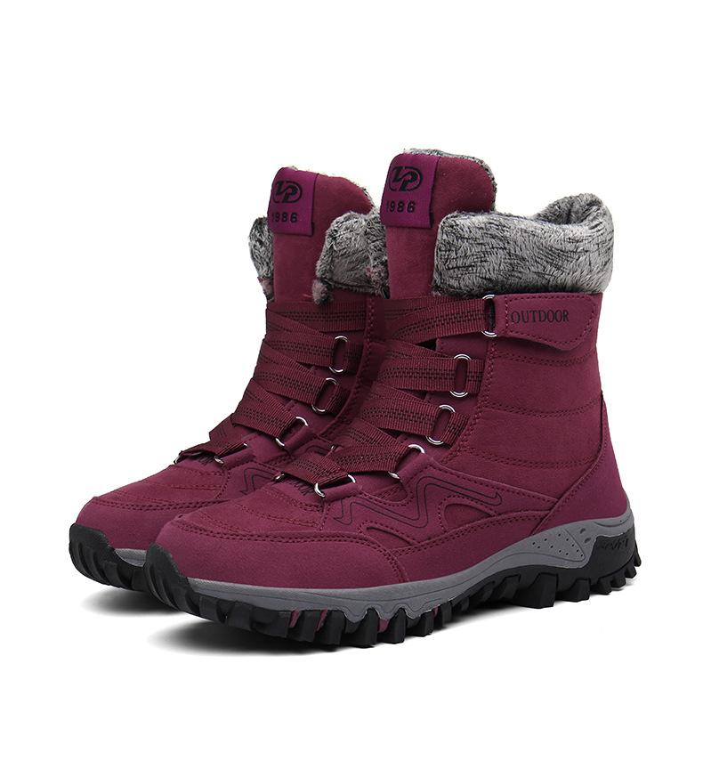 Winter High-top Cotton Thickened Couple Snow Boots Northeast Cold-resistant Large-size Men's and Women's Shoes