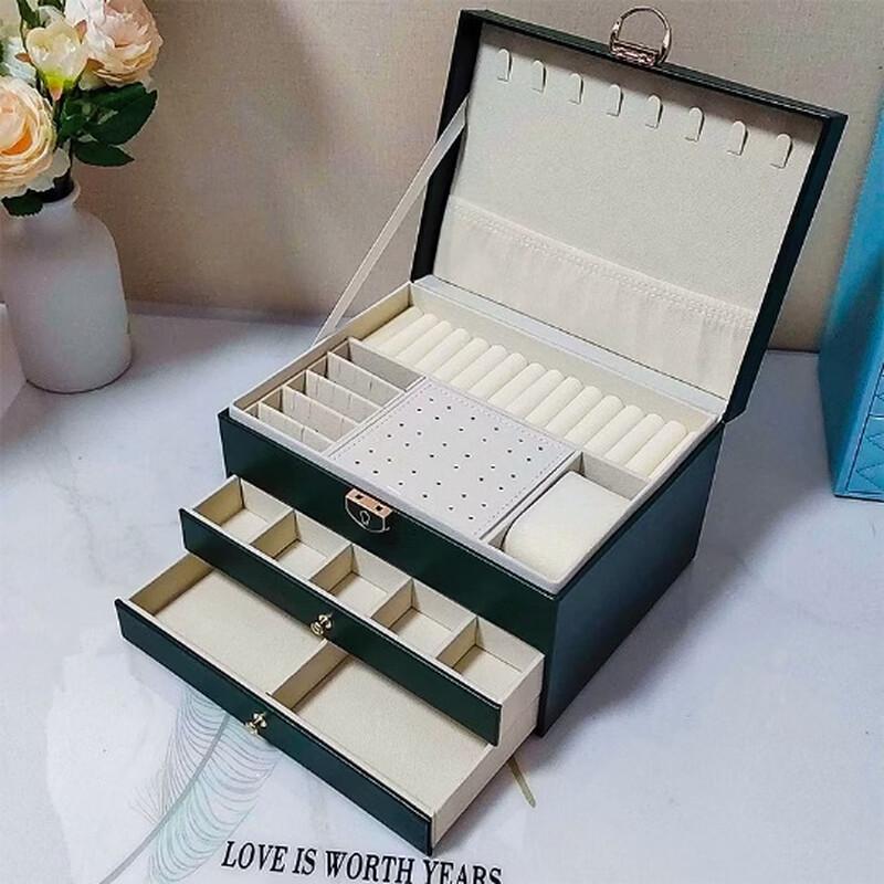 Handon European Style 3-Layer Jewelry Storage Box