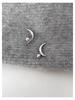 Ash Crescent Cool Grey Pearl Moon Stud Earrings for Women - Trendy and Chic Ear Accessories 2026