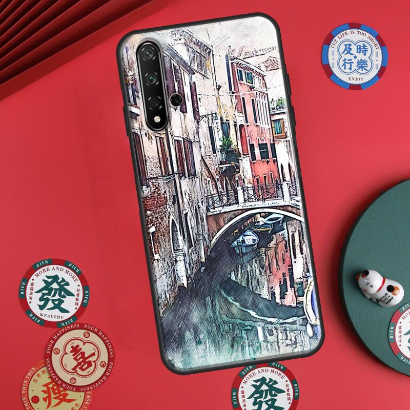 Travel italy Street Venice For Huawei P60 Pro P30 P40 Lite Nova Y61 Y91 Y90 Y70 Y60 Y72 12s 12i 11i 7i 8i 9 10 SE Case