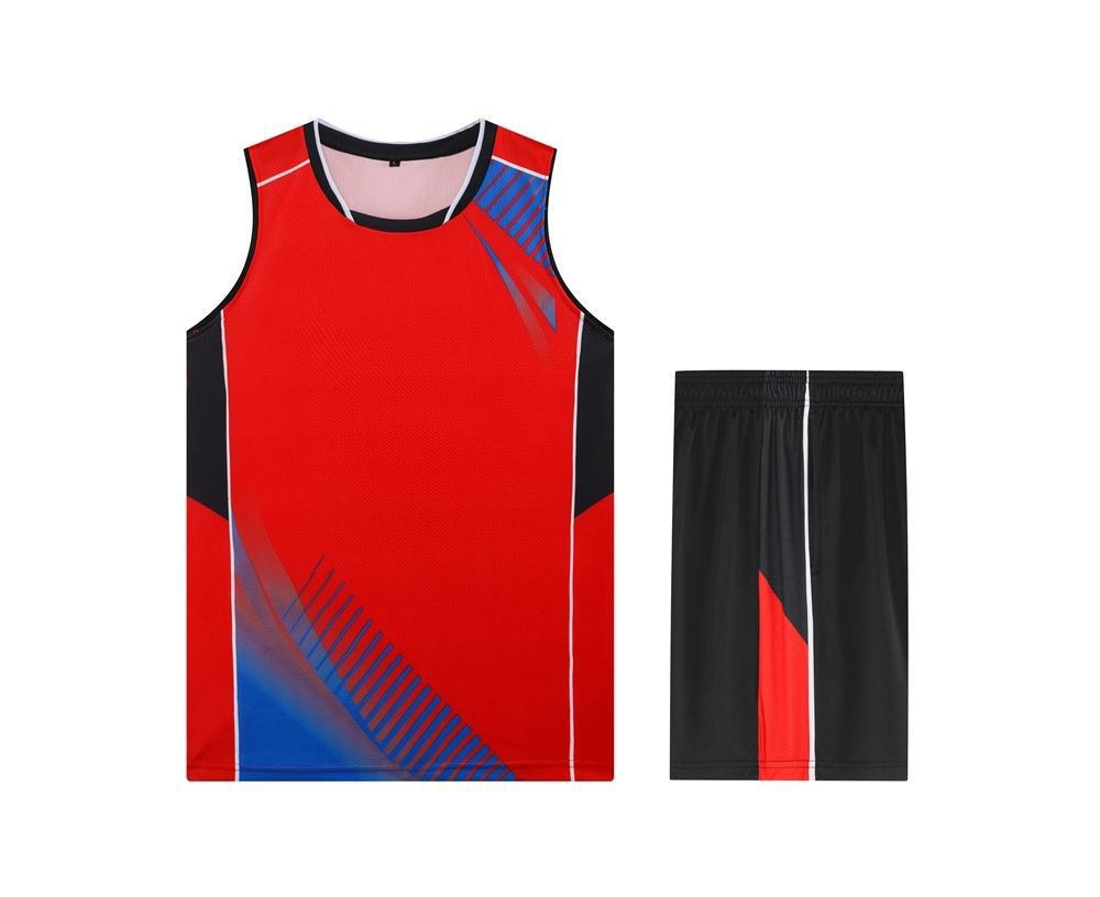 Unisex Sleeveless Volleyball Uniform Set: Printed Professional Training Sports Vest & Team Competition Gear Women s L красный