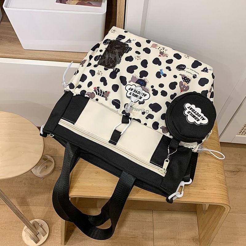 

Школьный рюкзак Ins Нишевый стиль Девочки-подростки Красивый Рюкзак большой вместимости Молодежный 2025 Новое поступление Студенческий рюкзак Милый Black shoulder bag]