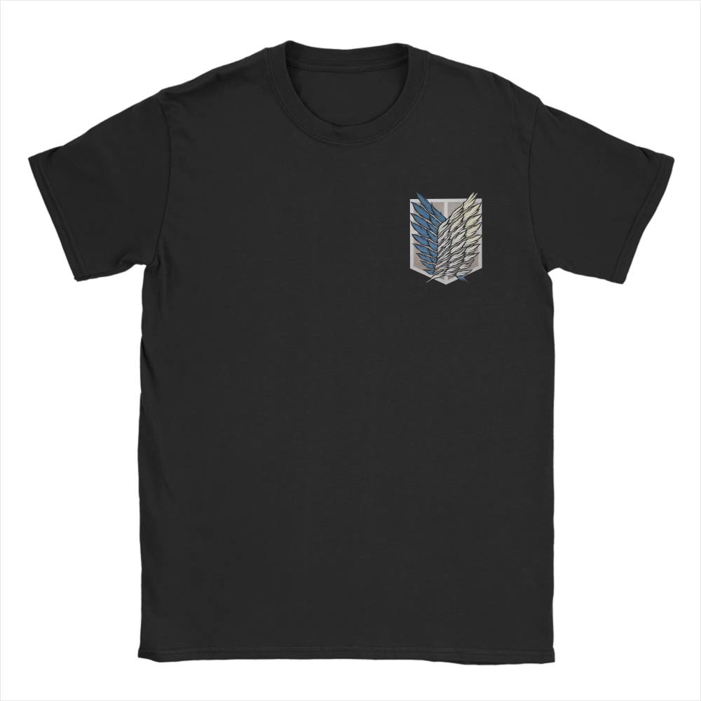 Men Printed T-Shirts Attack on Titan Survey Corps Amazing Cotton Tees Women Short Sleeve T Shirt O Neck Clothing Graphic